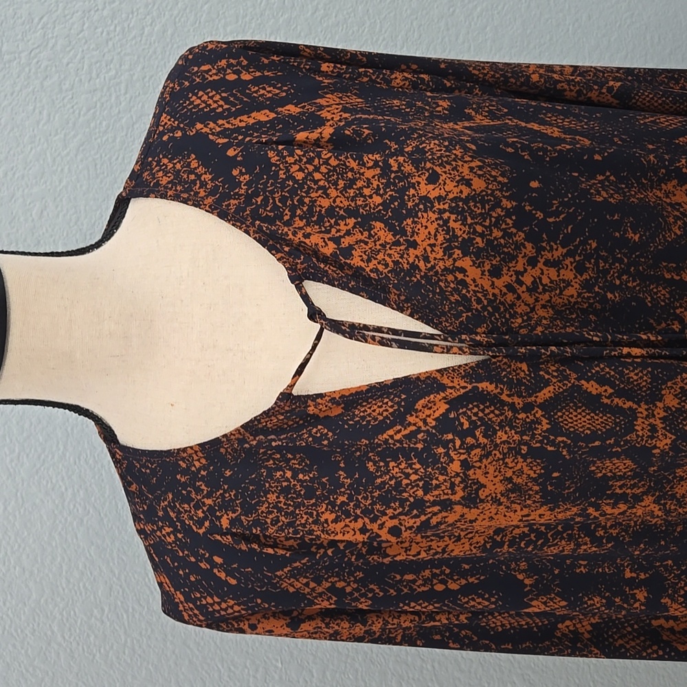 Cabi Style #101 Border Wrap Blouse In Python Prin… - image 2